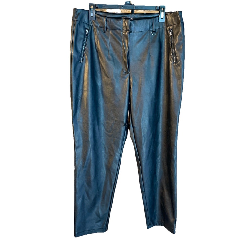 The Limited Faux‎ Leather Black Pants Starry Night Size 16